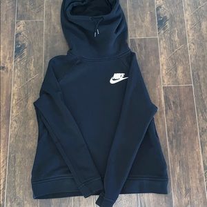 Nike turtle neck hoodie with side pockets